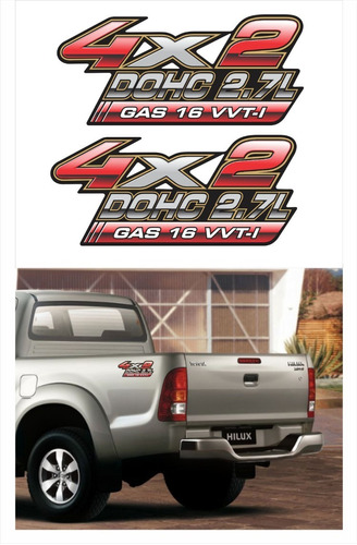 Adesivo Toyota Hilux 4x2 Dohc 2.7l Gas 16 Vvt-i