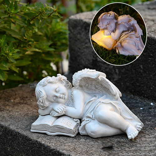 Angel Statue Ornamento De Césped Escultura Al Aire Libre