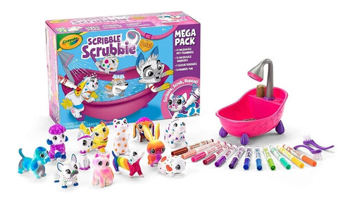 Set De Mascotas Colores Lavables Crayola Scribble Scrubbie