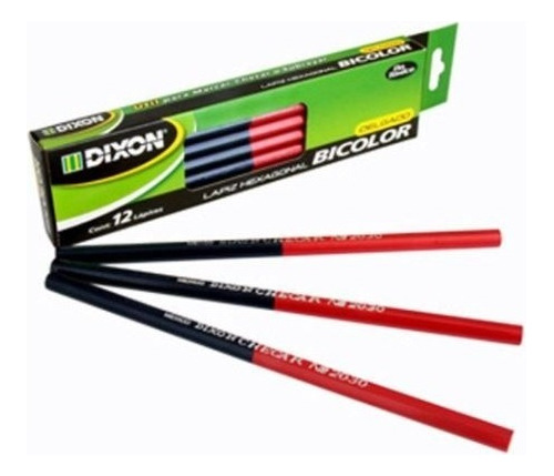 Lapiz Bicolor Hexagonal Dixon Grueso Paquete Con 10 Piezas P