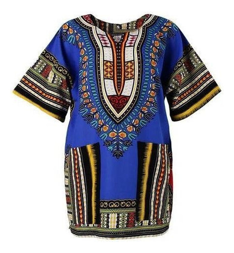 1 Piezas Unisex Africano Vestido De Algodón Dashiki Étnico C