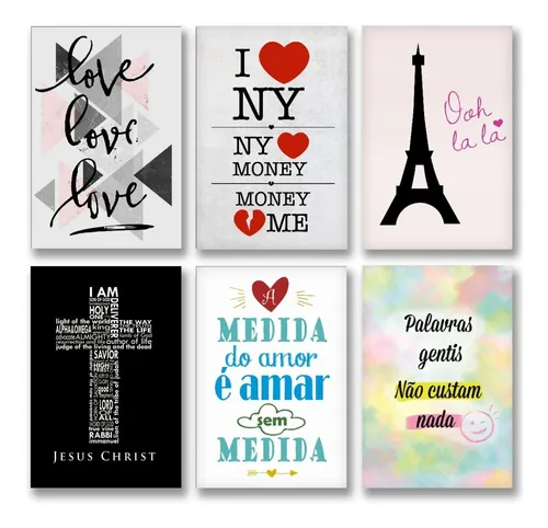 Kit 4 Placas Decorativas Motivacionais Você Escolhe 20x30