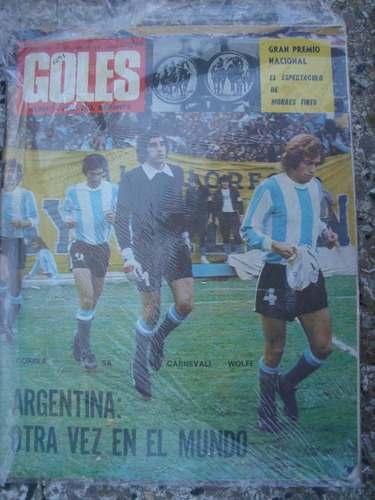 Revista Goles 1291 9/10/73 Poster: Larrosa Carlitos Bulla