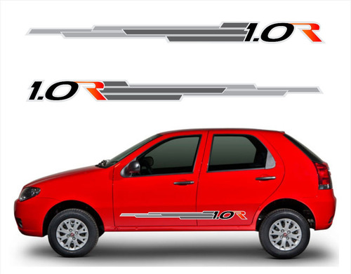 Kit Adesivo Fiat Palio 1.0r 1.0 R Vermelho