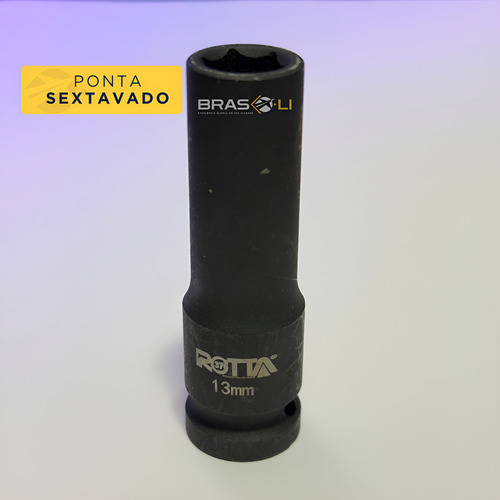 Soquete Impacto Longo 13mm 1/2 Pol Cr-mo Sextavado Rotta376
