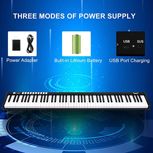 Piano Digital De 88 Teclas, Teclado Electrónico Sensib...