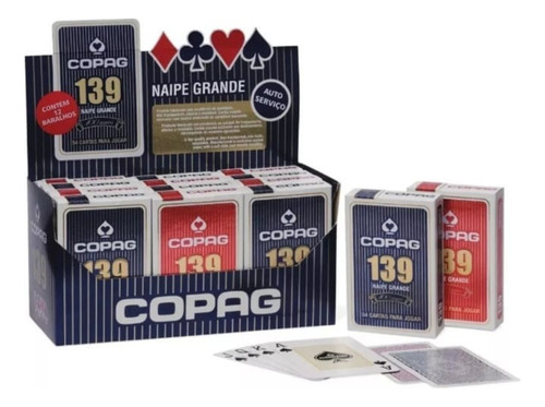 Baralho Copag 139 Original Naipe Padrao  Caixa Com 12