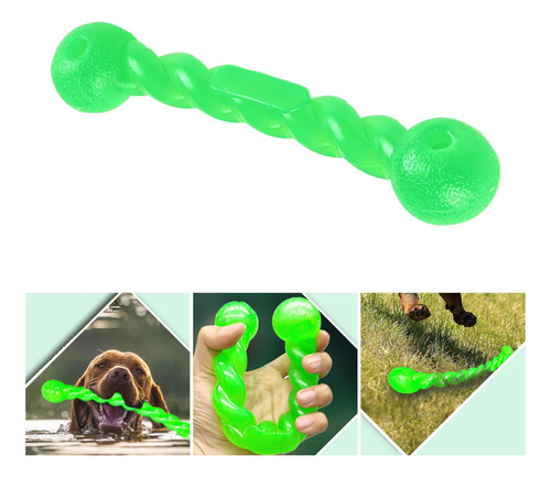 // 2 Goma Perro De Mascota Cachorro Falso Forma De S Verde