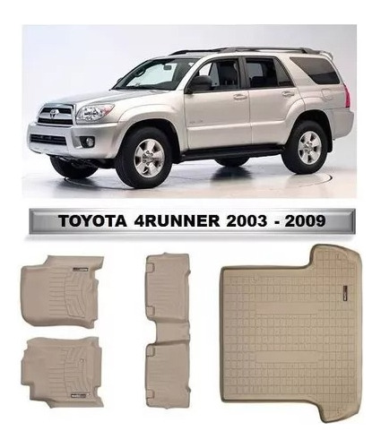 Alfombras Weathertech Toyota 4runner 2003-2009(beige)