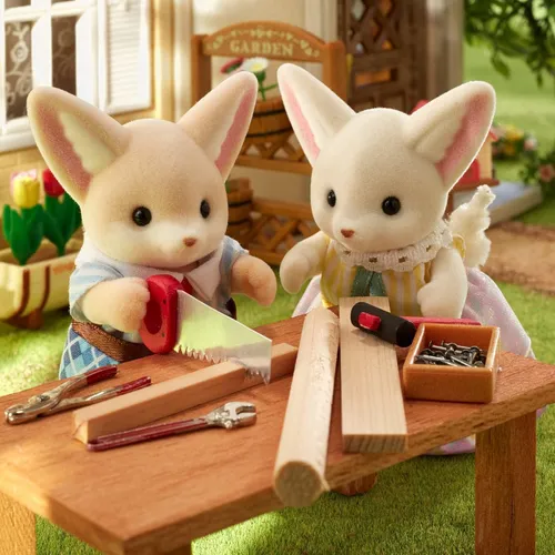 Familia De Zorros Fennec Calico Critters - Set De 4 Figuras