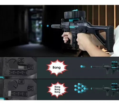 Pistola De Juguetes Lanza Balas Hidrogel Rifle Sg552 20 Mts
