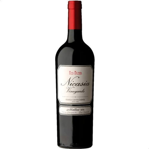 Imagen 1 de 1 de Vino Nicasia Red Blend Malbec 750ml Tinto Petite Verdot