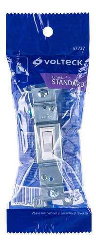 Interruptor Vertical De Palanca, Standard, Blanco, Volteck
