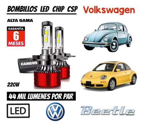 Bombillo Led Chip Csp 44 Mil Lumenes  Volkswagen Escarabajo 