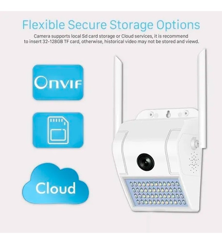 Cámara Seguridad Reflector Wifi 1080p Full Hd Exterior Audio