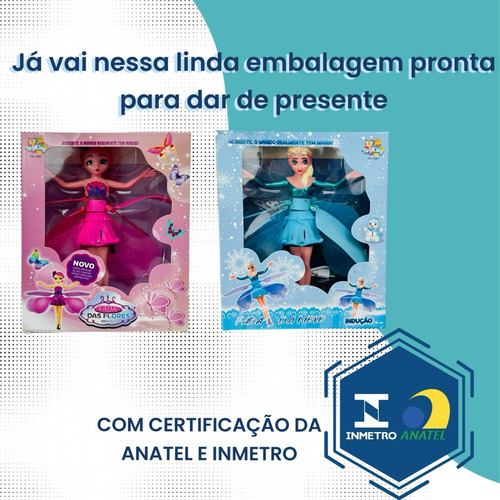 Boneca Fada Voadora Fadas Mágica Com Sensor De Mão Brinquedo