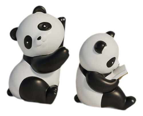 Panda Bookends Estatuas Resin Animal Estatuillas Lindas
