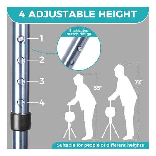 Antuntra Portable Plegable Castreando Con Asiento, Asiento