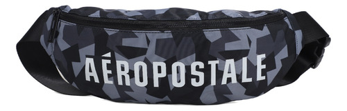 Cangurera Deportiva Aeropostale Camuflaje Gris Con Negro