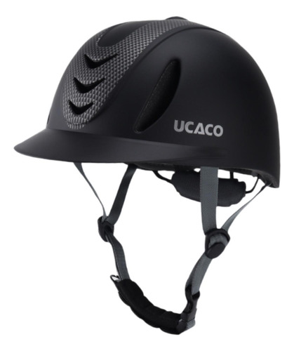 Casco Para Montar A Caballo, Gorro Flor De Carbono Negro