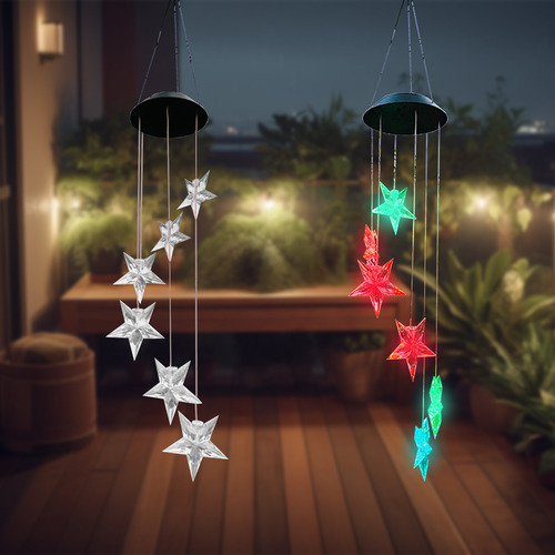 Nuevo Timbre De Viento Solar Con Luces Led, Estrellas Y Luna