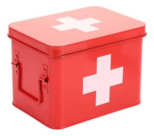 Caja De Primeros Auxilios Retro Esmaltada Rosa Y Blanca