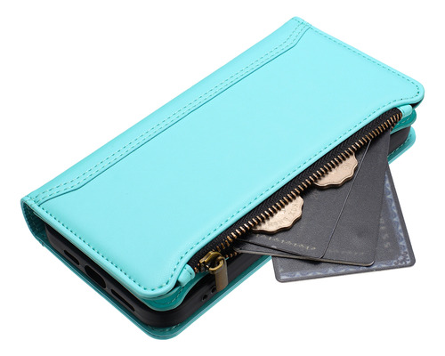 Funda Tipo Cartera De Piel Con Cierre De 9 Ranuras Para Huawei Honor Serie 9/90, A Prueba De Golpes, Correa De Muñeca, 6 Colores, Desmontable