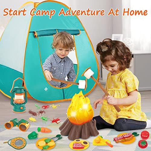 Mitcien Kids Camping Gear Set Con Play Tent Pretend Campfire
