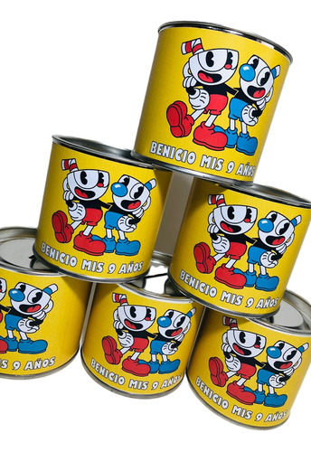 Alcancias Souvenir Cumpleaños Personalizadas X 15 Cuphead