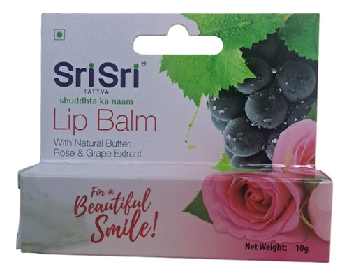 Srisri- Bálsamo Labial Con Rosas, Uva, Karité, Kokum X 10grs