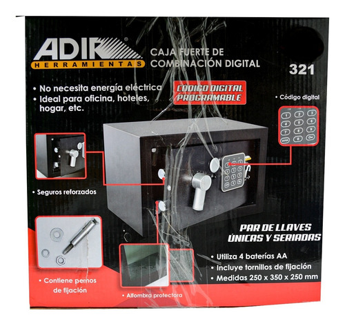 Caja Fuerte Electrónica Seguridad 14 PuLG Código Digital 104