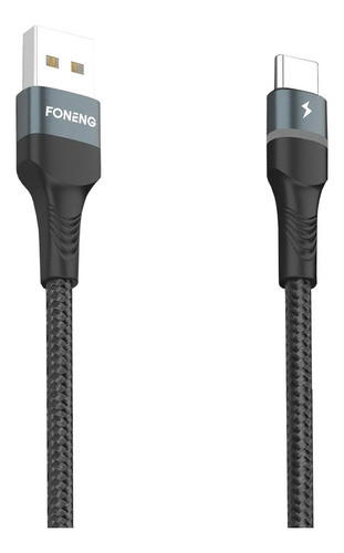 Cable Foneng X79 Usbc 1mt Celular 66w Dimm Color Negro