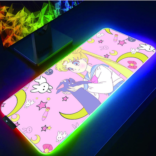 Alfombrilla Mouse Para Anime Luna Niña Rgb Adorable Marinera