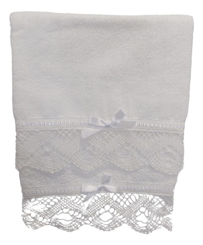 Toalha De Lavabo Mão Renda Bilro Kit 2 Luxo Cor Branco Renda Bilro Branca