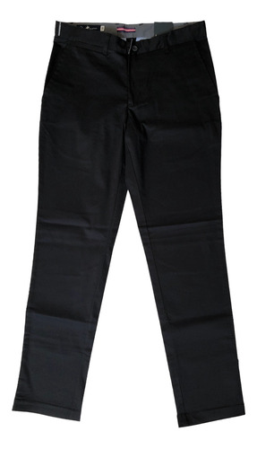 Pantalón Liso Color Negro Para Hombre Polo Team Vec91003neg