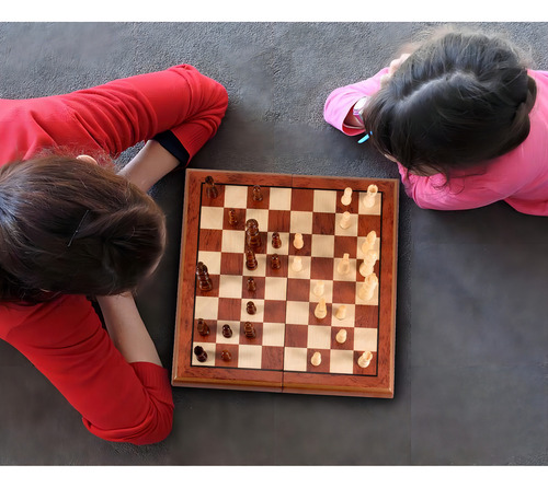 Amerous Juego De Ajedrez Magnético De Madera De 15 Pulgadas