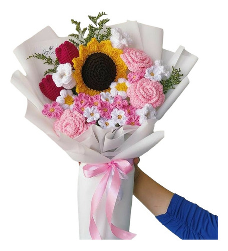 Ramo De Flores Tejido A Crochet