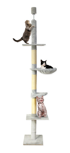 Árbol Vertical Para Gatos Con Altura Ajustable Suelo Techo