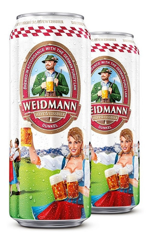 Pack X6 Cerveza Negra 500 Ml Cerveza Alemana Weidmann Dunkel