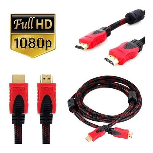 Imagen 3 de 7 de Premium Hdmi Cable 5 Metros Doble Filtro 1.4 3d 4k Mallado