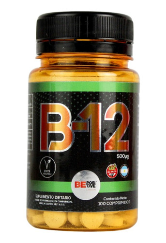 Vitamina B 12 100 Tabletas 500 Mcg Be Positive Apto Vegano