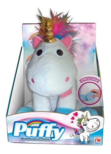 Peluche De Unicornio Puffy Se Rie A Carcajadas Suave Colores