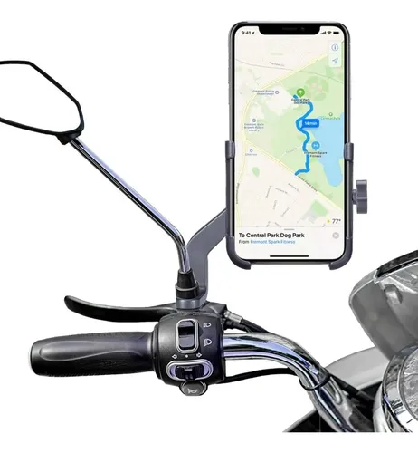 Soporte Base Holder Celular Gps Para Moto Universal Espejo