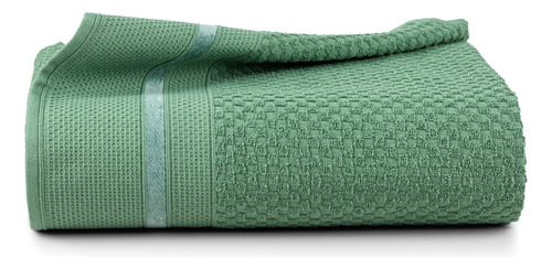 Jogo De Toalha De Banho 100% Algodão 1,50m X 0,80m Kit 2 Peças Verde Bebê De Alta Durabilidade Sensação Luxuosa Suave Ao Toque Com Acabamento Sofisticado Theovitex
