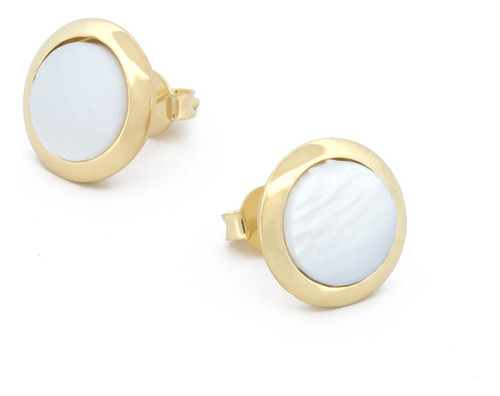 Aretes Circulo Bisel Abulón 0.8 Cm 10k