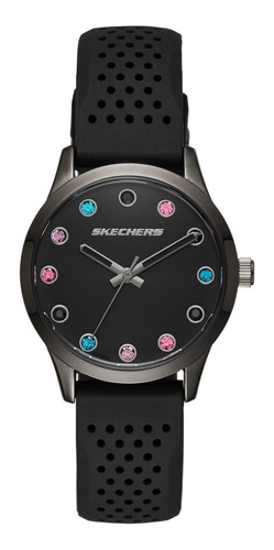 Reloj Skechers Dama Sr6091 - Flaber Color Negro Color de la correa Negro