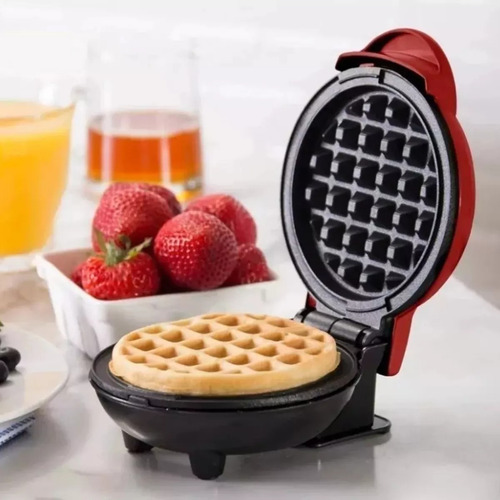 Mini Máquina De Gofres Waflera Pequeña Redonda Hacer Desayun