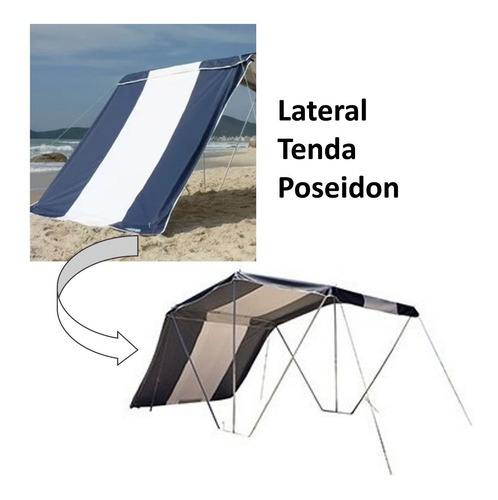Lateral Parede P/ Gazebo Tenda Poseidon - 1 Lateral - Zaka