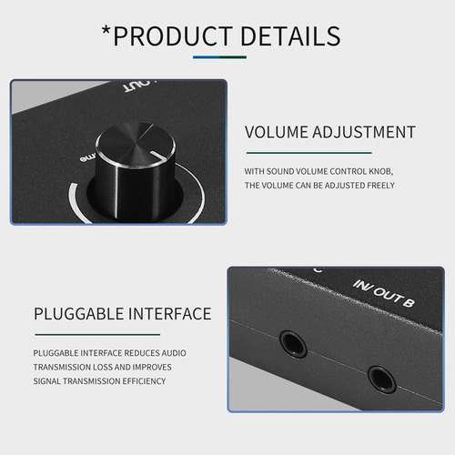 // Conmutador De Audio De 4 Puertos, Conmutador De Audio De