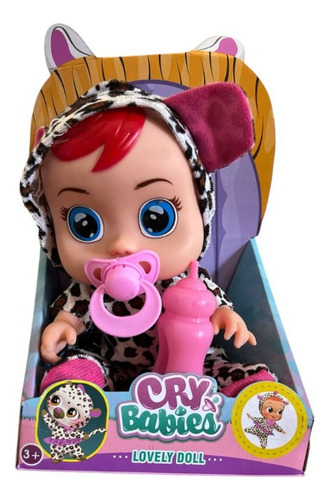 Muñeca Bebe Lloron Interactiva Leopardo Con Sonido